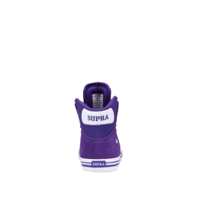 Supra Kids VAIDER High Top Shoes Purple/White/white | US-54625